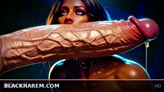 Ebony MILFs Worship Huge White Cocks in Interracial ASMR Fantasy 4K Animation
